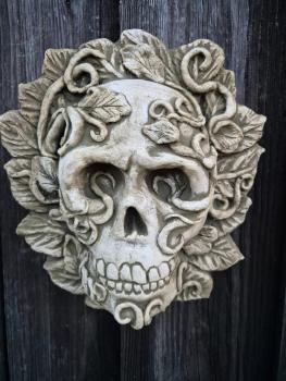 Gartenfigur Greenman Skull